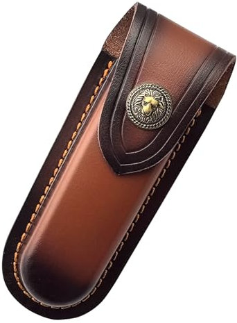 Messerscheide Gürtelschnalle, Lederscheide für EDC-Messer, Jagd- und Überlebensmesser Holster, Camping-Survival Tasche