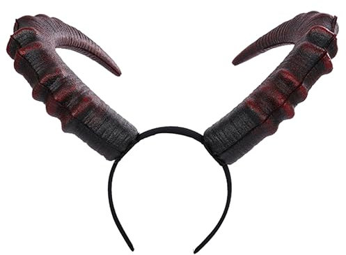 PAMINGONO Teufel Horn Haarband Karneval Kopfschmuck Für Kostüme Halloween Party Accessoire Teufels Hörner Stirnband Für Cosplay Und Fasching