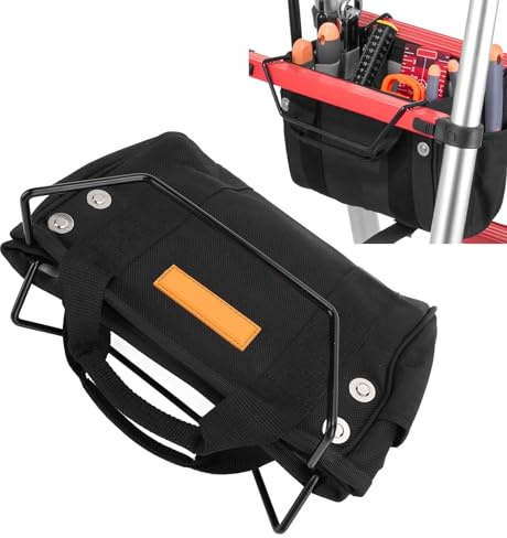 Lock-in Ladder Top Tool Bag, Nylon Step Ladder Tool Bag, Tool Box Organizer Storage, Telescoping Ladders, Cargo Hold Tool Pouch, A Frame Ladder Accessory