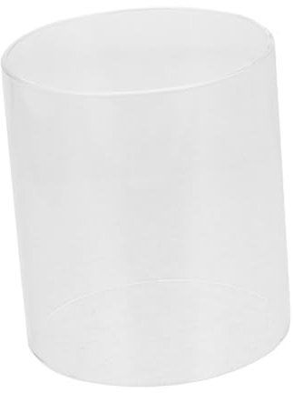 HOMOCONO Glass Candle Cover Windproof Decorative Candle Holder 2pcs, Desktop Glass Cloche 9cm Diameter x 10cm Height for Home and Office Use