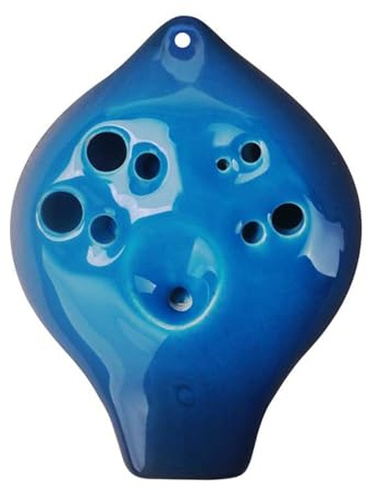 ocarina flöte Ocarina 6-Loch-Alto professionelles Musikinstrument(Blue)