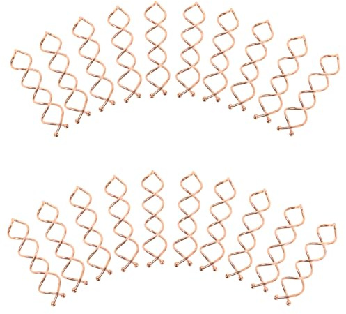 Spiral Haarnadeln aus Importiertem Stahl 20 Stück für Frauen | Kugelspitzen, Rosegoldfarben, für Mittellanges bis Langes Dickes Haar, Alltag und Selbstgemacht Frisuren