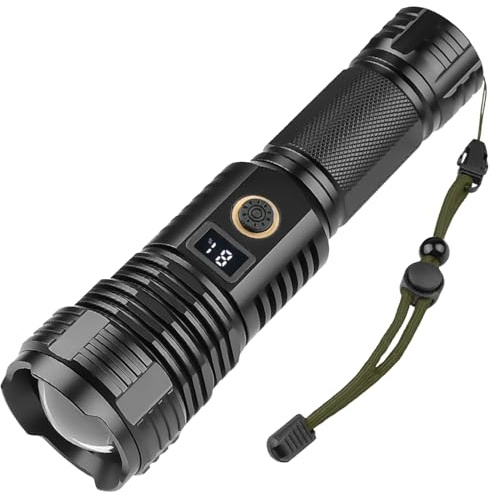 Tking LED Torches Super Bright 50000LM High Lumen Rechargeable Torch 5 Light Modes Adjustable Focus Camping Torches Powerful Handheld Tactical Flashlight for Outing Camping Hiking Emergency (Style 2) | High Lumen, 5 Light Modes, Adjustable Focus, Powerful Handheld Tactical Flashlight, For Outing Camping Hiking Emergency