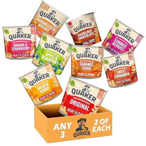 Quaker Oat So Simple Porridge Pot Custom Selection, Any 3 Flavours, 6 Total