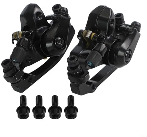 HavenlyCove Mechanical Disc Brake Caliper for Mountain Bike 160MM Aluminum Alloy Front and Rear Brakes for Most Standard Bikes(front+rear black)