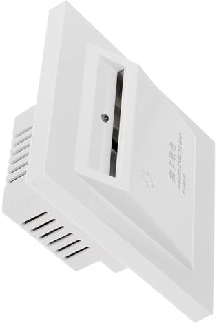 CLISPEED Panel de Reconocimiento de Electricidad Tarjeta de Inserción para Hotel, Interruptor de Energía PC Blanco, Delicado y Seguro para Restaurante y Hogar
