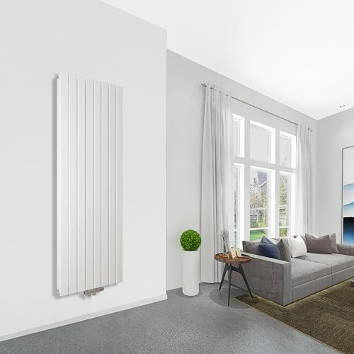 AICA Design Flach Heizkörper 1600x602mm Weiß Paneelheizkörper Vertikal Mittelanschluss Doppellagig 2045W