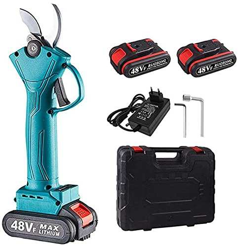 VGVSBG Cesoie elettriche da potatura a Batteria, cesoie per Rami di Alberi, cesoie elettriche da potatura, Forbici elettriche, Diametro di Taglio 30 mm con batterie al Litio, tagliabordi