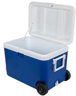 CREVICOSTA QUALITY MARK MARCAS DE CALIDAD - Nevera Rígida con Ruedas Nevera MEDITERRÁNEA 50 L. Azul