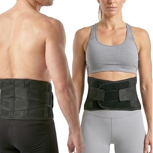 KediLife Ryggstöd för ländryggen - L storlek (75–95 cm) - elastiskt, justerbart och ortopediskt ryggband - ryggsmärtor för män och kvinnor