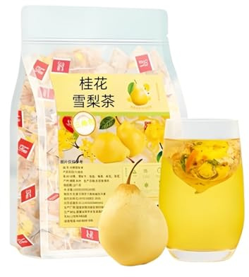 Thé à l'osmanthus, à l'écorce de mandarine, à la poire des neiges et au chrysanthème, sachet triangulaire de 100 g, emballé individuellement(1pcs)