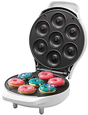 Rosenstein & Söhne Mini Donut Maschine: Mini-Donut-Maker, antihaftbeschichtet, 1.000 Watt (Maschine für Zuhause, Back-Automat, Waffeleisen)