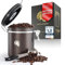 Barista Legends® Lata de café hermética, 500 g, para la protección del aroma de tu café, recipiente de acero inoxidable con calendario eterno. (Gunmetal)
