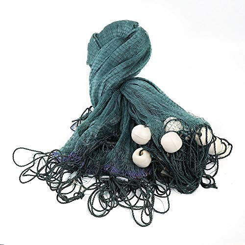 6.5 x 33 ft /10 x 65 ft Polyester Seines, 0.59 Mesh Fishing Gill Nets Beach Seine Drag Nets Fishing Equipment with PVC Foam Float Bobbers Lead Sinkers for Ponds, Creeks, Rivers