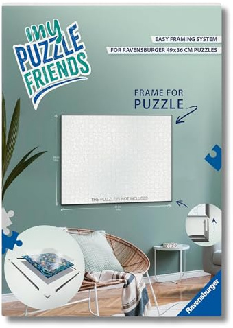 Ravensburger - Cornice per Puzzle 500 Pezzi 49x36cm, Accessorio Adulti, Facile da Montare, Idee Regalo per Appassionati, Tutto il Necessario è Incluso, Puzzle non incluso