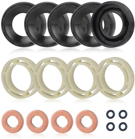 EFUTURETIME Juntas de Inyección de Combustible 1.6 HDI, Kit de Arandela Sellos de Inyector Diésel Compatibles con Citroen, Peugeot