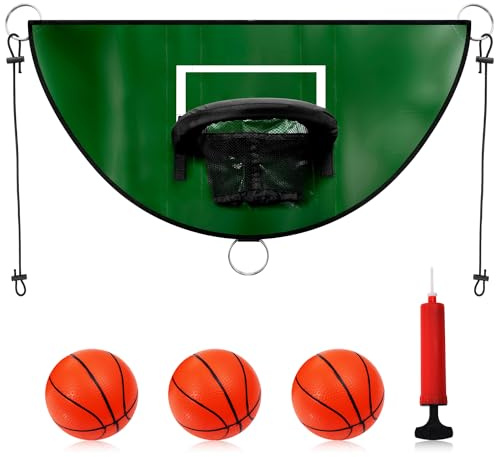 Trampolin Basketballkorb, Abreißbarer Rand zum Eintauchen Basketballkorb für Trampolin mit Trampolin Basketball für Basketball Liebhaber von Kindern und Erwachsenen im Innen und Außenbereich