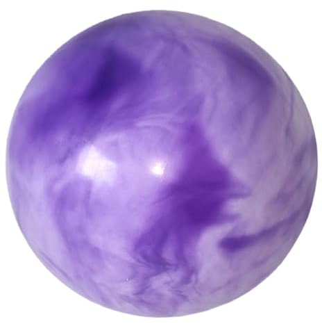 Gymnastikball Sitzball Kleiner Pilates-Ball, 23cm Yoga Ball mit Aufblasbarem Strohhalm, Soft Yoga Ball Exercise Aufblasbarer Ball für Fitness, Balance Training, Core Training (Wolke-lila)