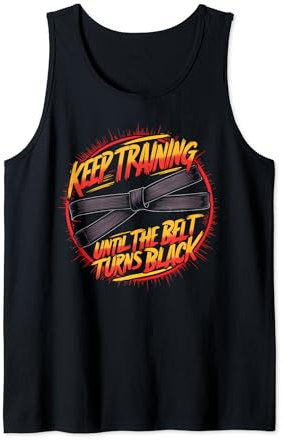Keep Training Until the Belt Turns Black Aikido Black Belt Tank Top