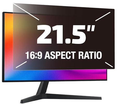 Fluflyer Filtro de pantalla de privacidad de computadora de 21.5 pulgadas para monitor de computadora, relación de aspecto 16:9, antideslumbramiento, película protectora de pantalla de privacidad