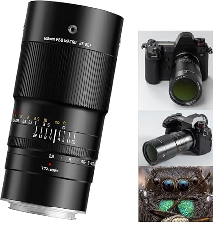 TTARTISAN 100 mm F2.8 lente Macro 2X Full Format für L-Mount-Kameras T/TL /TL2/CL/S1/S1M/S1R/S1RM/S1H/S1K/S5/S5K/S5C/S5I/S5IIK/S5IC/S5IW/S5IIX/FP/FPLetc.