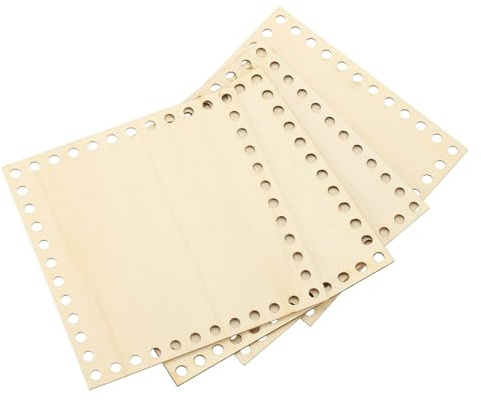 PATIKIL Base per cesti all'uncinetto 6 x 6 pollici, 4 pezzi fondi quadrati in legno per sagomatura borse forniture per tessitura kit per lavorare a maglia per borse a tracolla