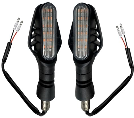 DOPHISALL AUTO Motorcycle Mini Indicators High Brightness Sequential Flowing Turn Signal Lights For DC12V Motorbike Scooter Off Road (Pack of 2)