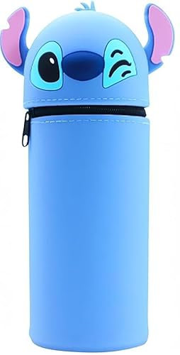 2-in-1 Silikon Federmäppchen,Federmäppchen aus Weichem Silikon,Federmäppchen Reißverschluss,Stand up Federmäppchen,Cartoon Federmäppchen,Stiftetasche Pencil Case,Große Kapazität Briefpapier Pouch