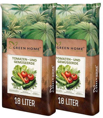 Green Home Terreau Tomates & Potager 36L – terreau-Potager enrichi pour tomates, poivrons, concombres et courgettes – substrat prêt à l’Emploi pour bac surélevé, jardinière ou Pot
