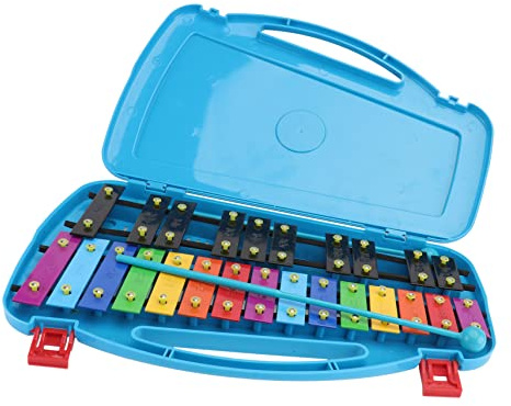 Abaodam Note Metallophone Percussion Instrument for Aluminum Plates Blue Percussion for Music Development Hand Eye Coordination and Color Recognition Aid