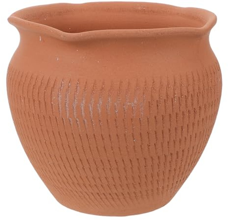 HOODANCOS Pot à Légumes en Terre Cuite Ventilé – Récipient de Rangement pour Pommes de Terre Oignons et Ail – Boîte de Conservation Respirante Cuisine Support Compact Multifonction pour