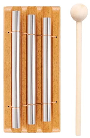 Meditationsglocke – Reaktionsfreudiges Klassenzimmer-Glocke, Entspannung | und Achtsamkeit, Handklang, Heilungsglocke mit Holzhammer für Yoga, Gebet, Meditation, tragbares Klanginstrument