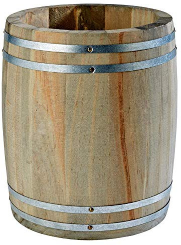 APS Table Caddy Country Style, Tischfass, Besteck-Fass, Besteckbehälter aus Holz, Ø 11,5 cm, Höhe 14 cm, braun