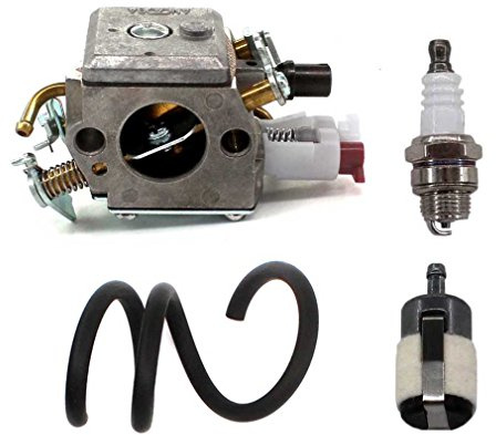 AISEN VERGASER MIT BENZINSCHLAUCH BENZINFILTER UND ZÜNDKERZE FÜR Husqvarna KETTENSÄGE 340 345 346XP 350 351 353 MOTORSÄGE ERSATZ ZAMA C3-EL18 / 503283208