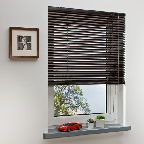 Cocoon Aluminium-Jalousie Jalousette Fensterjalousie Alu | 160 x 175 cm | Mokka, Mocca
