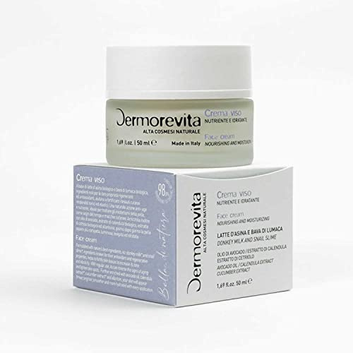 DermorEvita Ansiktskräm Snigel och åsnamjölk, med avokadoolja, gurkaextrakt och ringblomma, allantoin, ekologisk 50 ml