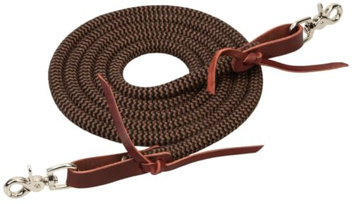 Weaver Equine EcoLuxe™ Round Trail Rein, Black, 1/2 W x 10' L