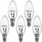 5 Stück Halogen Glühbirne E14 kerzen Dimmbar,28Watt E14 Halogenlampen 2800K Warmweiß,Klar Glühlampe 2500 Hours Life