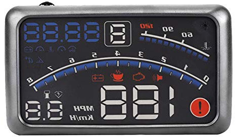 hud GPS Tacho 5,5 Zoll Universal Hud Heads Up Display Auto F4 KMH MPH Überdrehzahl Alarm Tacho Windschutzscheibe Projektionsfolie 12V für Autos & andere Fahrzeuge Ersatz Zubehörteil