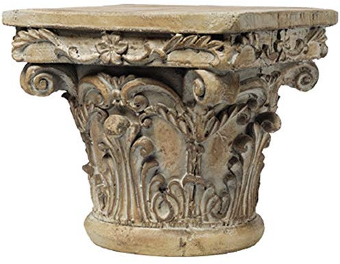 YTOOZ Roman Column Plinth,Pedestal Column Plant Stand Flower Stand Vintage Carved Pedestal Greek Garden Home Classic Resin Old Statue,25.5 * 25.5 * 25cm Gift