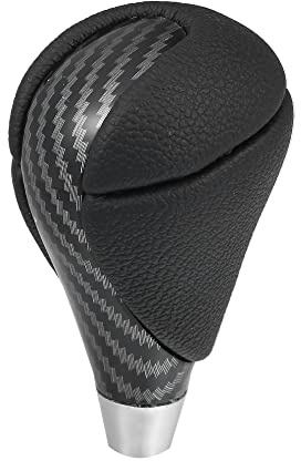 X AUTOHAUX Car Auto Automatic Gear Stick Shift Knob for Lexus ES350 2007-2015 GS450h 2007-2011 for Lexus RX450h Black Faux Leather Carbon Fiber Pattern