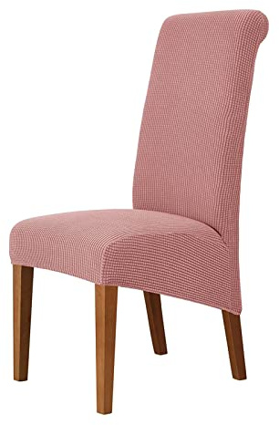 DEZYPZAM Stuhlhussen 2/4/6er Set, Stretchy XL Stuhlbezüge für Esszimmerstühle, Abnehmbarer Waschbarer Stühle Schutz Dekoration Stuhlbezug für Hotel, Bankett, Restaurant (Rosa,2er Set)