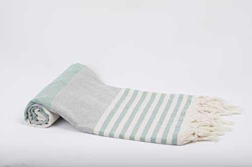 Turkish Beach Towel Peshtemal Bath Towels Hammam Towels quick dry, Absorbent and lightweight, gym, yoga, swimming, Sauna, Spa, Picnic & Beach, 100% Cotton - 100 x 180 cm (Multicolored, Bogota)
