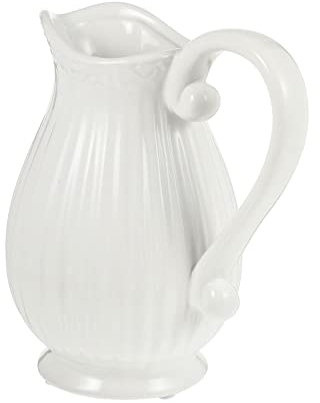 Healvian Brocca in Ceramica A Strisce Bianche Decorazione Per La Stanza Decorazione Per La Casa Vaso Per Piante Da Decorazione Boho