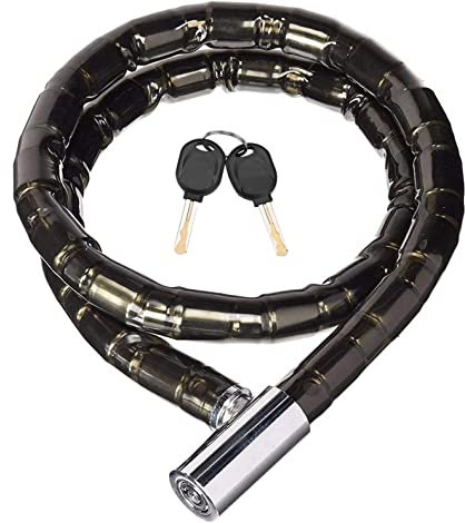 Cadena Candado pitón para Motos, Bicicletas, patinetes de 1m Metro blindada antirrobo Scooter