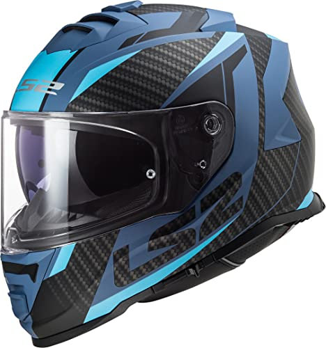 LS2, Casque Moto Intégral Storm II Racer Matt Blue, XXL