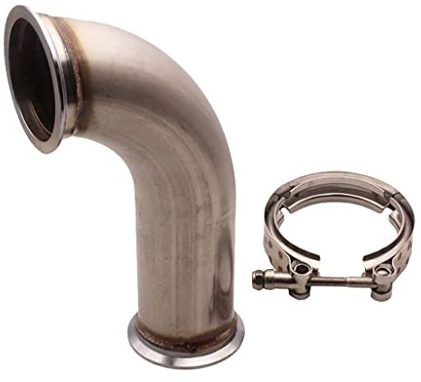 7,6 cm ID 90 Grad Edelstahl Exaust Fallrohr V-Band Flansch mit Klemme