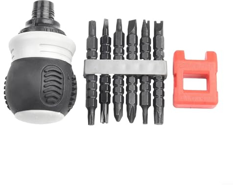 Set di punte per cacciavite, set di cacciaviti triangolari a cricchetto, mini cacciavite a cricchetto a doppio uso, strumento telescopico con magnetizzatore