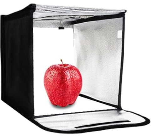 Lichtkasten Fotografie | 17x17 Zoll Produkt Fotografie Leuchtkasten | Hohe Farbe Faltbare Foto-Boxen Lagerung Foto Hintergrund Stand Kit 3 Farbtemperatur Anpassung für Schmuck