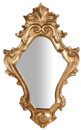 Biscottini Espejo de Pared 25,5 x 3 x 40,5 cm - Espejo de baño - Espejo de decoración casa - Espejo de Pared Largo - Decoraciones Dormitorio Shabby - Espejo Dormitorio